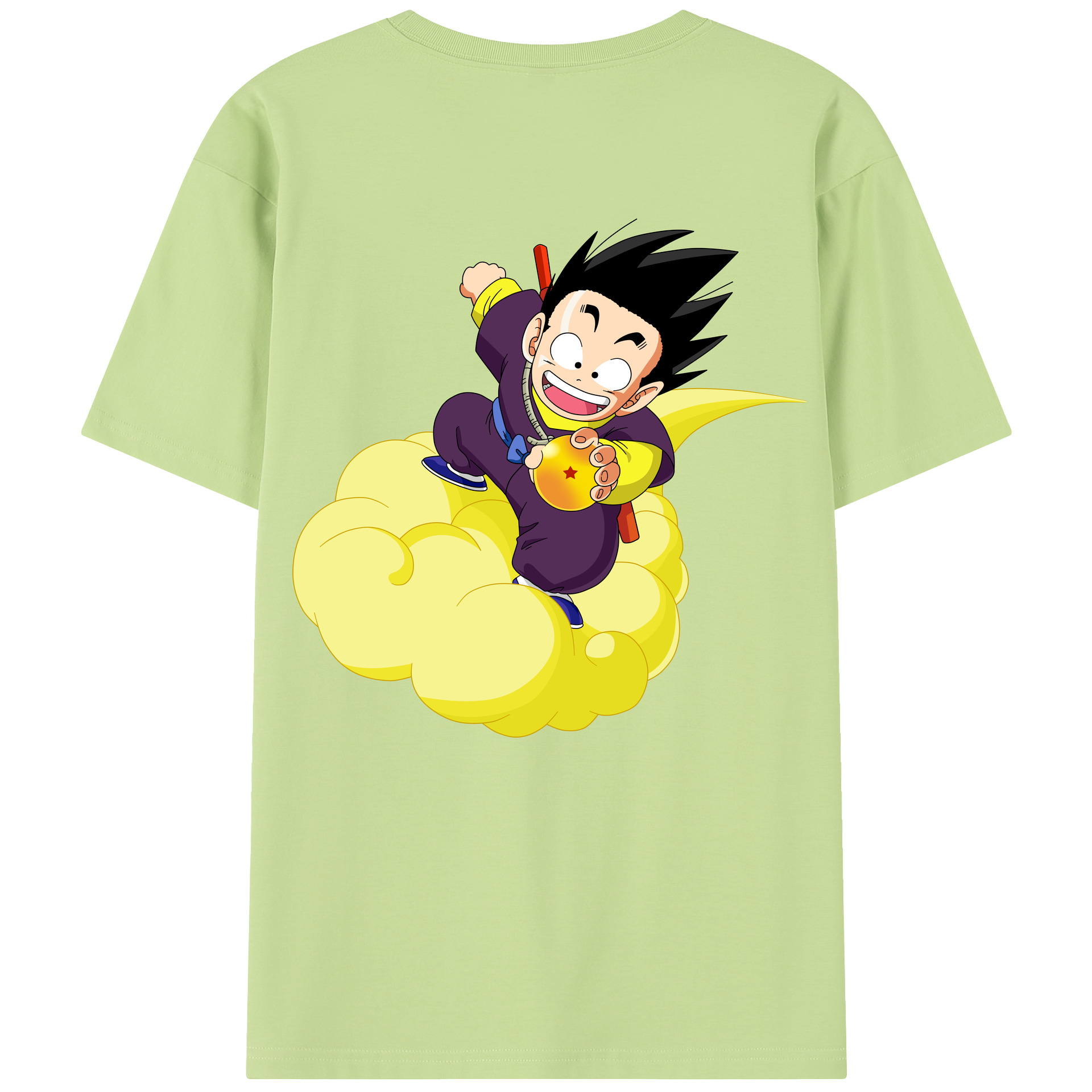 （画像用） ドラゴンボール 孫悟空（そん ごくう）Son Goku カカロット DRAGON BALL Kakarotto 綿100％半袖Tシャツ（背面プリント）